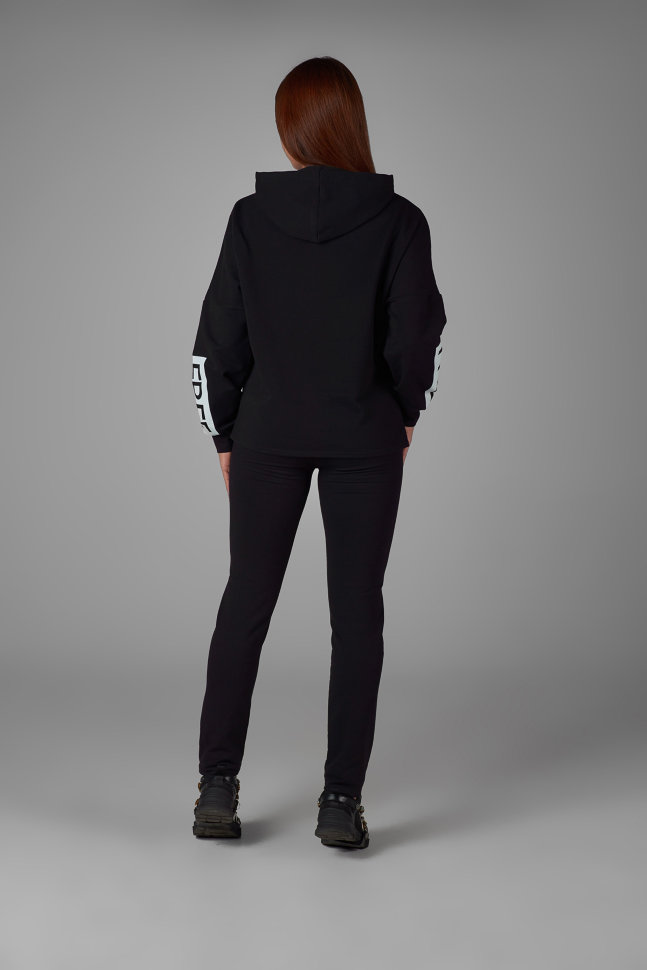 Фото товара 18226, черная женская толстовка